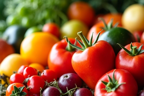 Varietà di frutta e verdura